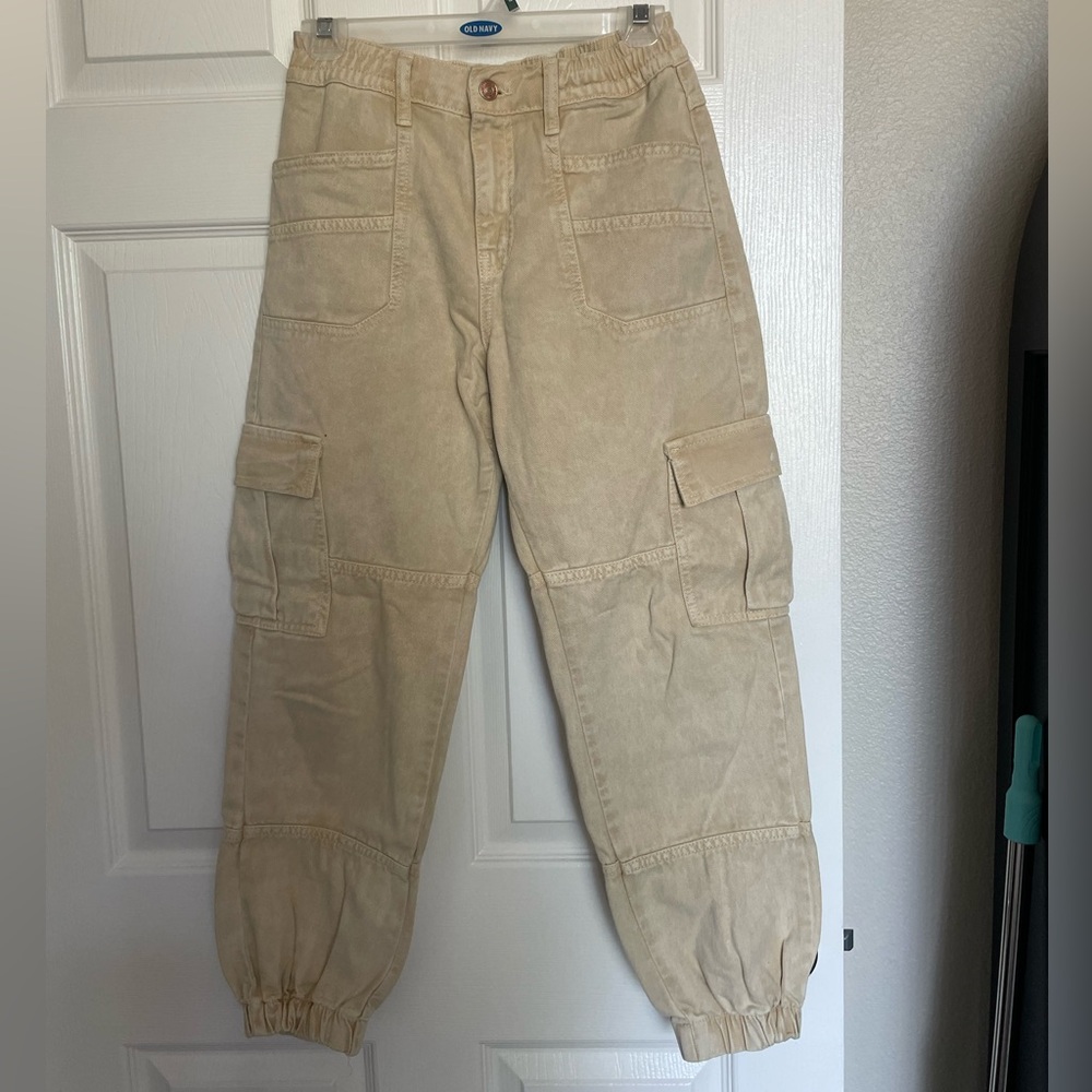 We the Free (Free People) Beige Cargo Pants